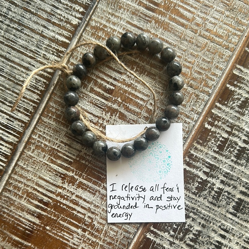 Reiki Infused Yooperlite Natural Stone Beaded Bracelet